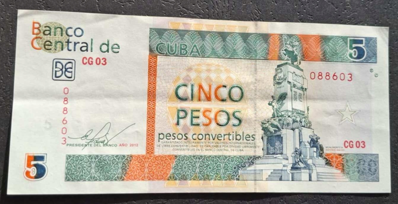 * KUBA 5 pesos convertibles 2012 FX-48 * stan 2 * rzadki- wycofany z obiegu