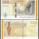 DANIA banknot 100 koron W-71 2020 stan UNC most nowa data i podpisy